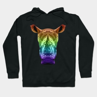 Rainbow Rhino Hoodie